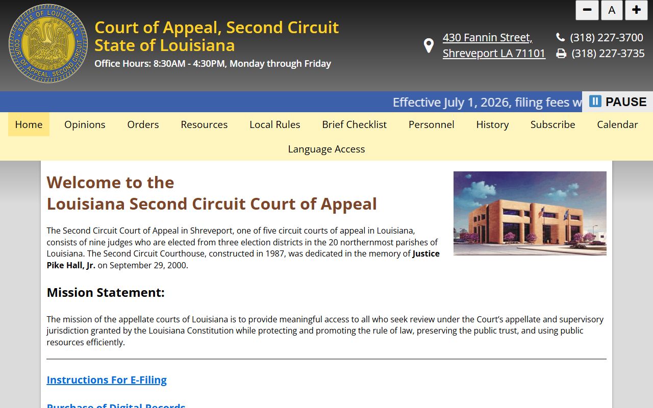 Court of Appeal Second Circuit for Richland Parish District Court appeals
